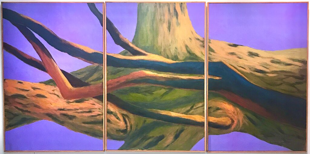 Acrylic Triptych on panels. 4'x8'