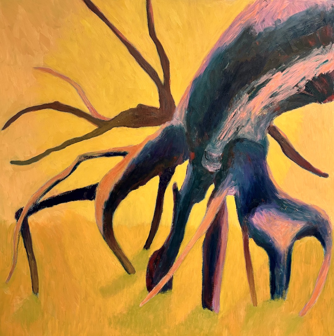 oil on panel. 48"x48"